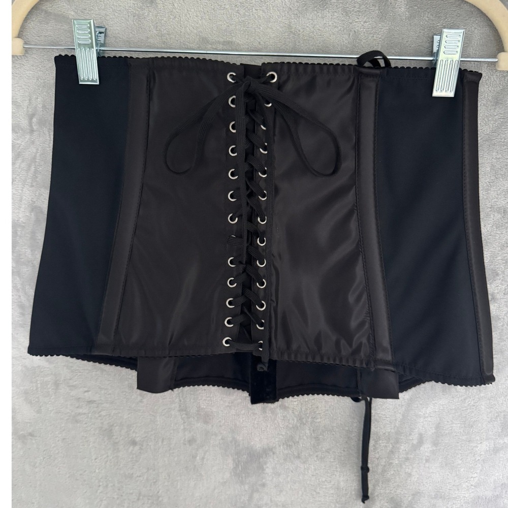 NWT Dolce & Gabbana Black Lace Up Corset Belt IT 42 US 6 MSRP $840 FB172A G6977